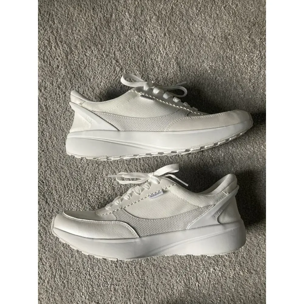 Kizik Women's White Lace-Up Sneakers - Lightweight Everyday Comfort